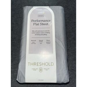Queen 400 Thread Count Performance Flat Sheet Classic Gray - Threshold:‎ Cotton